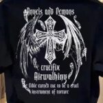 Black Gothic Graphic Oversized T-shirt - Image 3