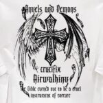 White Gothic Graphic Oversized T-shirt - Image 3