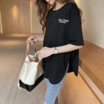 Black Beauty Flower Oversized T-shirt - Image 2