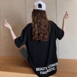 Black Beauty Flower Oversized T-shirt - Image 3