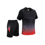 Men’s Black Red Gradient Quick Dry Training Tee - Image 3