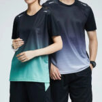 Women’s Black Mint Gradient Quick Dry Performance Tee - Image 2
