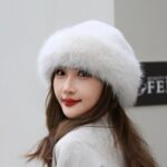 Cloud White Luxury Faux Fur Winter Hat