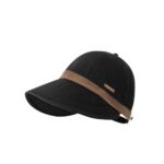 Black Quick-Dry Water-Resistant Slim-Look Cap with Contrast Band
