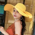 Lemon Yellow Oversized Wide-Brim Beach Straw Hat with Ribbon
